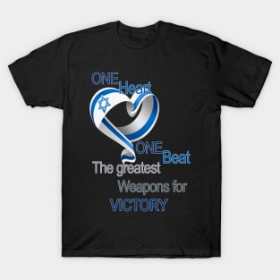 One Heart One Beat - Shirts in solidarity with Israel T-Shirt